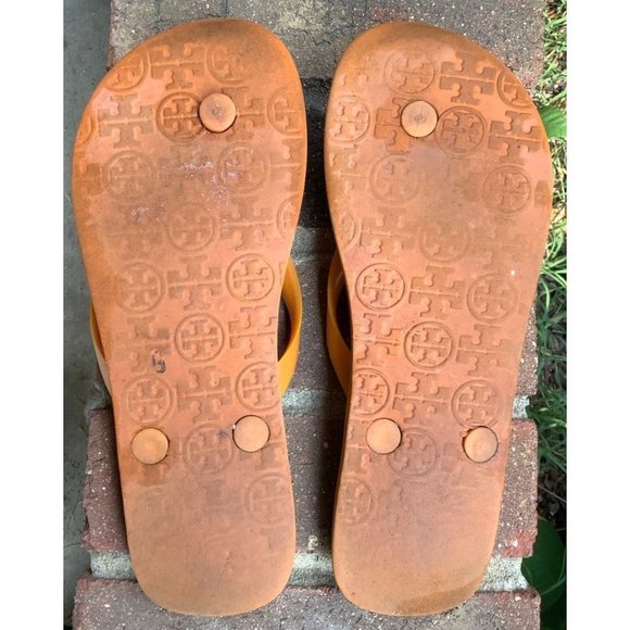 Tory Burch Pink Orange Flip Flops -- 6 - Picture 2 of 10